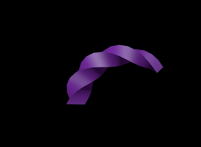 Rendered version of the bent cube from tutorial 2 & 3.