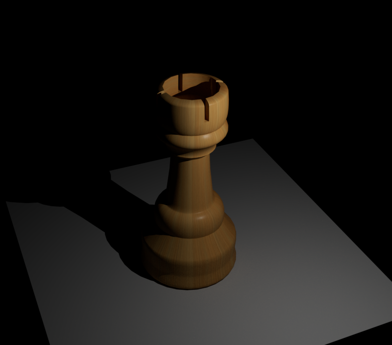 I tried a different wood texture. Since there's two sides for chess, I experimented with difference materials in the c4d material library.