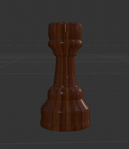 The side view for the rook piece model.