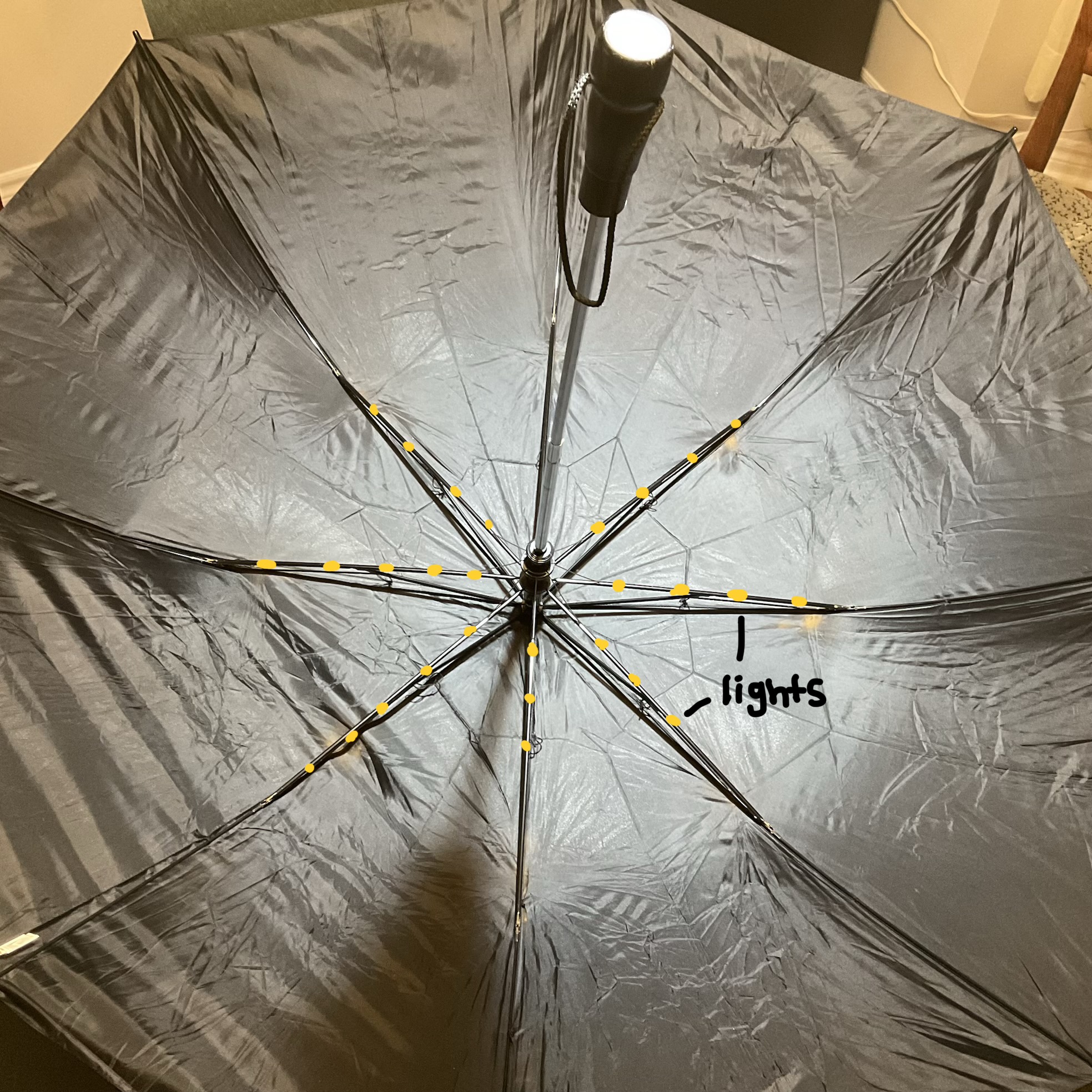 Once the circuit is complete, there would be lights underneath. This could be really helpful for dark nights.