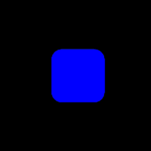 I experimented with the visuals of the square by rounding the edges at various amounts.